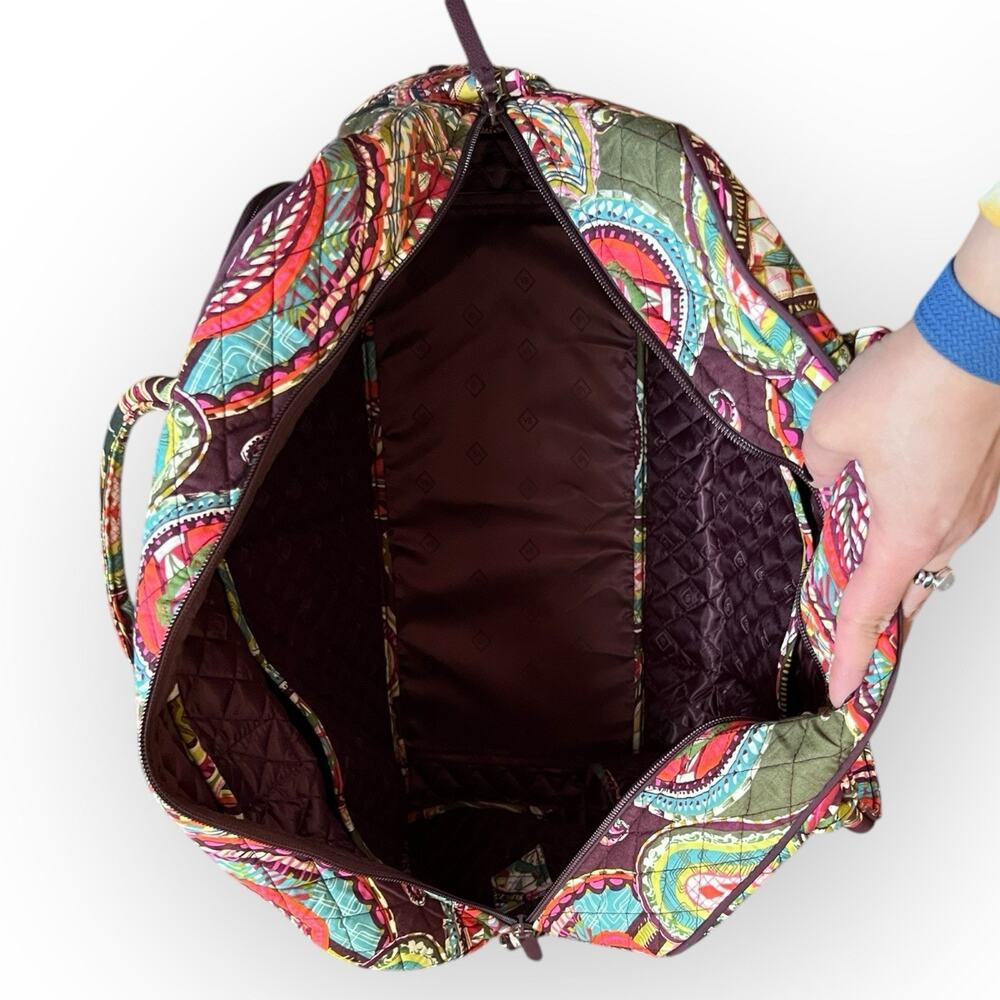 Vera Bradley Quilted Fabric Weekender Bag in Retired Pattern Heirloom Paisley - Picture 12 of 15